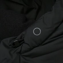 Adidas 男式 80% 羽绒 20% 羽毛运动羽绒服 W MID DOWN JKT JG3855 - 黑色/漢玉白 - 查看 3