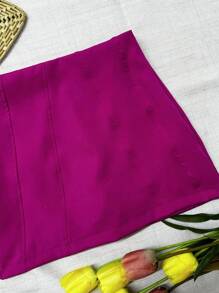 Skirt With Shorts - 玫紅色 - 查看 3