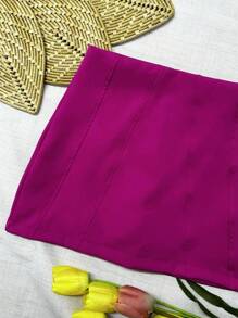 Skirt With Shorts - 玫紅色 - 查看 2