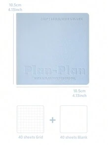 1 cuốn sổ tay hình khối, kích thước nhỏ gọn, bìa PU mềm màu sáng, trang kẻ ô và trang trắng, 80 tờ, sổ ghi chép, đồ dùng văn phòng phẩm và học tập, vật dụng cần thiết cho năm học mới. - Một cỡ - Xem 2