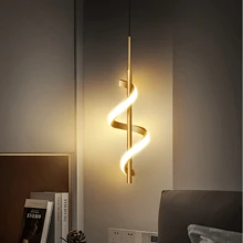 现代 LED 吊灯 家居装饰灯具 简约吊灯 装饰灯具 螺旋吊灯 豪华家居装饰 可调节三种颜色 - ATC 铝/硅胶吊灯 黑色/金色吊灯带 LED 适用于客厅卧室床头室内照明儿童房餐厅入口楼梯餐厅咖啡店衣帽间现代办公室酒吧吊灯调光氛围吊灯 - 彩色 - 查看 2