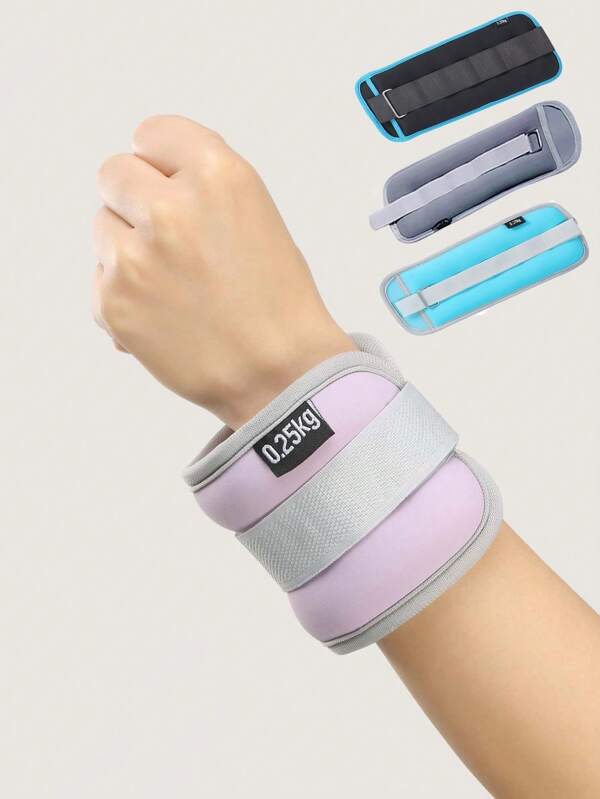 1 pieza Brazalete de ejercicios de peso, Bolsa de arena de ejercicio portátil de 0,25 kg, Apta para deportes y fitness de hombres y mujeres, Brazalete de peso para correr, Adecuado para usar en manos y pies