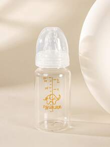 1pc International Standard Baby Glass Bottle With Silicone Nipple, 120ml/240ml, Suitable For 0-6 Months Old Babies - Multicolor - View 17