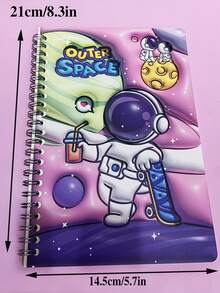 1 件可爱卡通 A5 螺旋笔记本，高审美学生创意日记本 - 彩色 - 查看 2