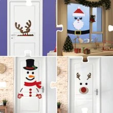 Christmas Decorations, Felt Cartoon Door Sticker, Christmas Gift Stickers Christmas Decorations Christmas Decor Christmas Gifts Christmas Wrapping Paper  Christmas Party Supplies Christmas Gift Bags Christmas Bags Christmas Stickers - Multicolor - View 11