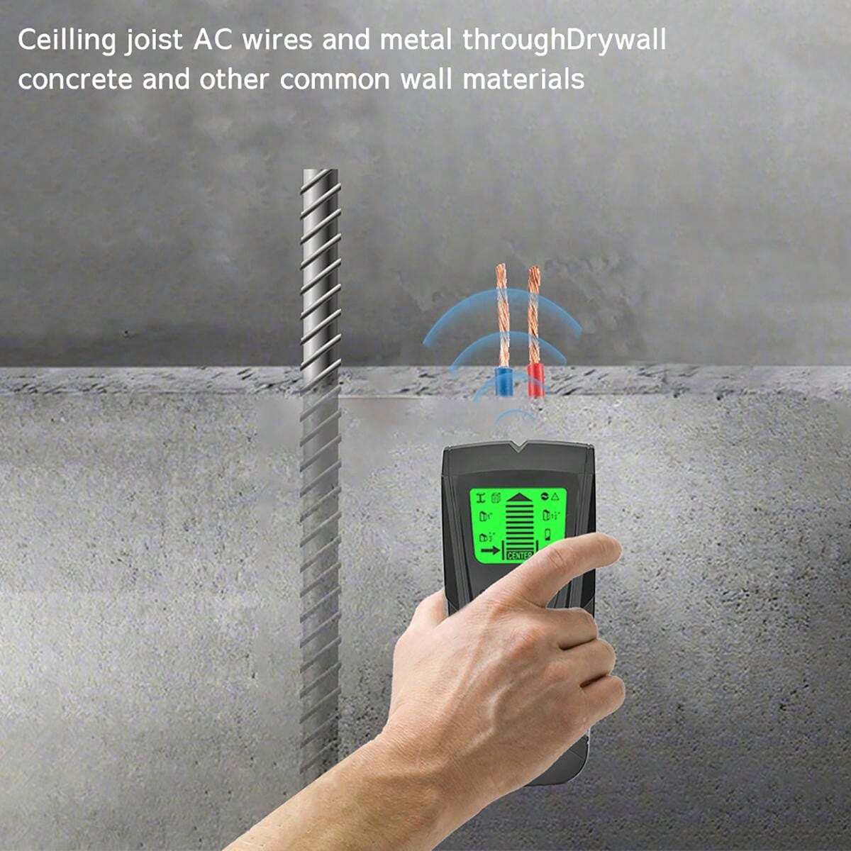 Metal Wood Detector 3 In 1 Stud Finder LCD Screen Precise Position Stud