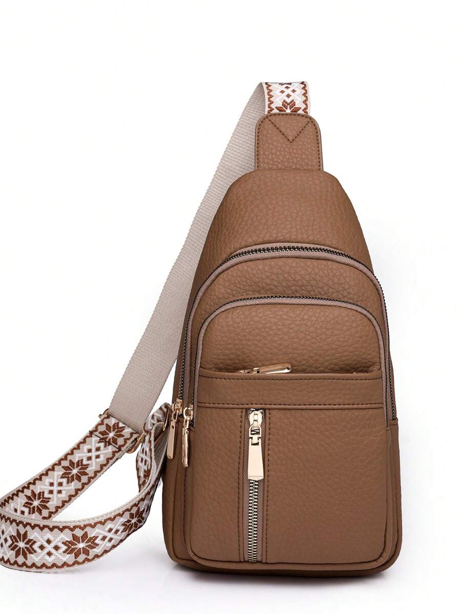 2024新款女士真皮奢华手提包 女士包袋 设计师款单肩斜挎包 - 棕色 - 查看 1