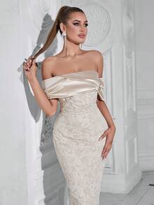 Barlahlsen Women's Slim And Sexy Off The Shoulder Dress, Party Dress, Wedding Guest Cocktail Dress