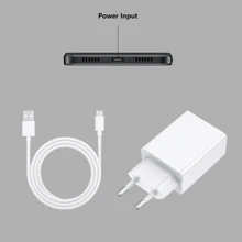 Coolpad 20+，Android 11，产品颜色：黑色，蓝色，CPU：G80，4+64G，6.517英寸HD+，屏幕，电池：4500mAh，后置摄像头：48MP，AI双摄像头，前置摄像头：5MP，侧面指纹+面部解锁，双SIM卡4G充电头欧洲规格智能手机 - 黑色 - 查看 9