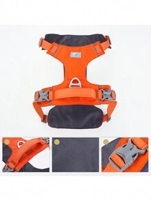 1 件小型中型大型轻型狗背带，3D 人体工程学设计。防水面料，可调节织带，前胸垫片，夜间反光条，柔软防撞手柄， - 彩色 - 查看 7