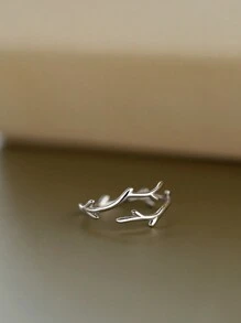 1pc Minimalist Antler & Branch Adjustable Ring