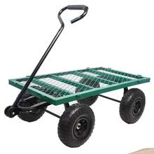Wagon Cart Garden Cart Trucks Make It Easier To Transport Firewood - Xanh như hình - Xem 6