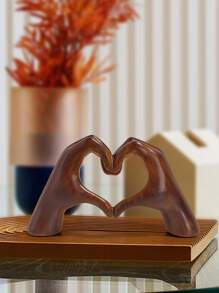 1 件客厅、卧室、书架、咖啡桌、装饰配件、可爱的爱心手指雕塑现代装饰配件、美学房间配件、架子家居装饰小玩意最佳礼物 - 彩色 - 查看 12