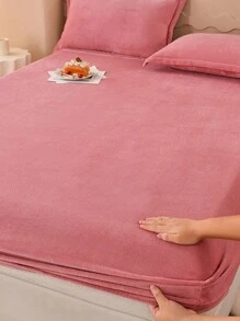 1 pieza Sábana ajustada para cuna con diseño impreso adorable, de doble cara en felpa de leche, de tacto suave y grueso, con temperatura de bloqueo amigable con la piel, uso familiar, suave y cepillado, anti-estática y antideslizante con envoltura de 360°, adecuada para estudiantes de jardín de infantes y niños