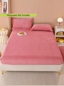 1 pieza Sábana ajustada para cuna con diseño impreso adorable, de doble cara en felpa de leche, de tacto suave y grueso, con temperatura de bloqueo amigable con la piel, uso familiar, suave y cepillado, anti-estática y antideslizante con envoltura de 360°, adecuada para estudiantes de jardín de infantes y niños