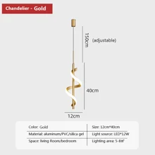 现代 LED 吊灯 家居装饰灯具 简约吊灯 装饰灯具 螺旋吊灯 豪华家居装饰 可调节三种颜色 - ATC 铝/硅胶吊灯 黑色/金色吊灯带 LED 适用于客厅卧室床头室内照明儿童房餐厅入口楼梯餐厅咖啡店衣帽间现代办公室酒吧吊灯调光氛围吊灯 - 彩色 - 查看 12