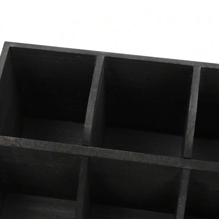 ZhdnBhnos Wood Countertop Coffee Organizer Tea And Condiment Holder