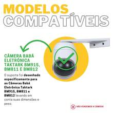 Wall Corner Mount Compatible With Taktark BM915 BM811 And BM812 Baby Monitor Camera - trắng - Xem 3