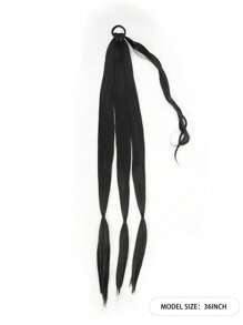 DIY Ponytail Extensions Synthetic Boxing Braids Ponytail Hair Rope For Women High Temperature Fiber Black Brown Ponytail - Multicolor - View 4