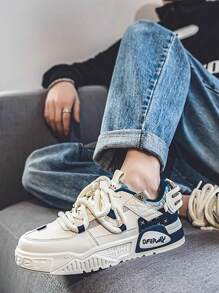 Zapatillas Deportivas Transpirables para Hombre y Mujer: Tenis de Moda con Suela Gruesa Antideslizante, Estilo Casual Moderno y Diseño Único. Ideal para Deportes, Compra, Baile Urbano y Uso Diario - Azul - Ver 6