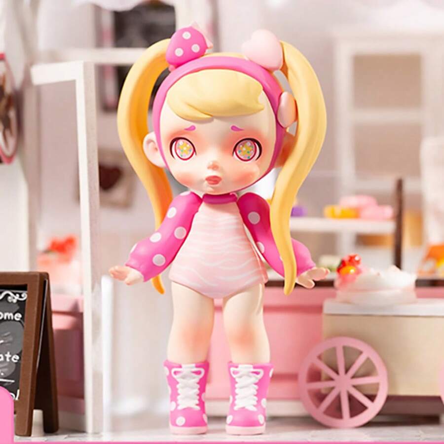 1 个或更多 Laura 水果主题收藏盲盒，12 个/盒（无重复），每盒 1 个设计，PVC 材质，约 8.5 厘米高，可爱的神秘人物，非常适合情人节、派对、生日礼物或家居装饰 - 彩色 - 查看 1