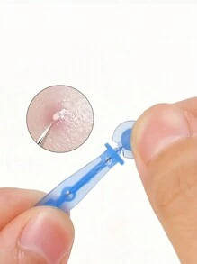 200/100/50/30/10 peças Ferramenta Descartável de Remoção de Cravos, Agulha Profissional para Espinhas, Ferramenta de Remoção de Acne, Higiênica, Adequada para Cuidados Faciais Pessoais e Uso em Salão (Formato de Cabeça Plana)
