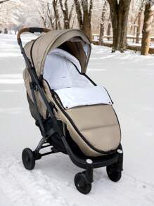 1 件通用婴儿推车脚套，加厚，防风，防水，冬季保暖 - 卡其 - 查看 2