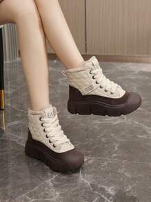 Women's New Sports Outdoor Snow Boots, Fluffy Lined, Thick, Comfortable, Anti-Slip, Versatile For Winter