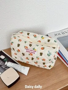 Túi đựng mỹ phẩm hình gấu hoa dễ thương, Túi đựng mỹ phẩm du lịch dễ thương cho phụ nữ, Túi đựng mỹ phẩm du lịch, Túi đựng mỹ phẩm thẩm mỹ, Túi đựng đồ làm đẹp Túi đựng đồ vệ sinh cá nhân cho phụ nữ, Thích hợp sử dụng tại nhà và ký túc xá, Túi đựng mỹ phẩm để bàn - Nhiều màu - Xem 9