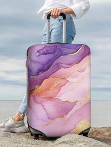 定制照片行李箱套和标签、个性化宠物照片徽标行李箱套、定制行李箱包装行李箱保护套、蜜月礼物 - 彩色 - 查看 8