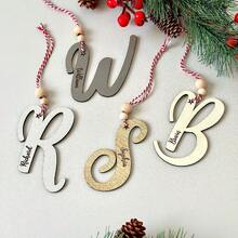 定制圣诞装饰横幅，亚克力材质，适合任何场合，周年祝福，家人和朋友聚会，个性化设计 - 彩色 - 查看 4