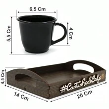 Khay Acrylic + Giá để cốc + Bộ 12 cốc cho góc pha cà phê trong bếp - Đỏ - Xem 2