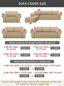 1PC Vỏ bọc ghế sofa in họa tiết phòng khách co giãn chống bẩn Vỏ bọc ghế sofa gia đình Vỏ đệm ghế sofa trang trí nhà cửa - Nhiều màu - Xem 2