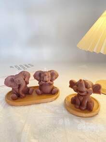 1 Nến thơm hình động vật đáng yêu & thú vị, Nến hình voi/mèo, Thích hợp để trang trí nhà cửa, Quà tặng ngày lễ - Nhiều màu - Xem 2