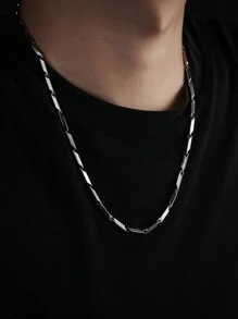 1pc Men's Moebius Loop Necklace, Niche Design, Fashion Accessories Suitable For Daily Wear