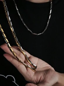 1pc Men's Moebius Loop Necklace, Niche Design, Fashion Accessories Suitable For Daily Wear