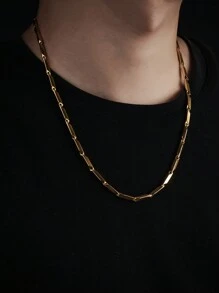 1pc Men's Moebius Loop Necklace, Niche Design, Fashion Accessories Suitable For Daily Wear