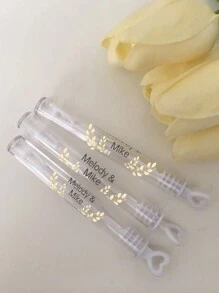 45 件定制气泡管贴纸，个性化婚宴贴纸，定制名称和日期贴纸，带透明金箔气泡标签 - 设计您自己的气泡管贴纸以匹配婚礼主题，由 PVC 材料制成，为您的装饰增添优雅气息。非常适合婚礼礼物、招待会和派对礼物，为您的婚礼宾客打造独特的礼物和装饰品 - 彩色 - 查看 9