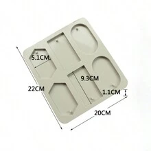 1 Bộ 6 Khuôn Sáp, 2 Hình Chữ Nhật, 2 Hình Bầu Dục, 2 Hình Kim Cương Khuôn Silicon Làm Xà Phòng Thủ Công Tự Làm, Nến, Đồ Thủ Công Thạch Cao - Nhiều màu - Xem 7