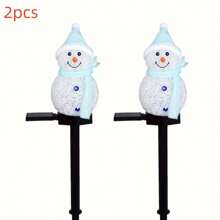 1/2PCS/Set Solar Snowman Lawn Light Garden Christmas Atmosphere Landscape Lamp Waterproof Suitable For Outdoor Garden Courtyard Ground Patio Festival Party Christmas Decoration(Red/Yellow/Blue/Pink/Green Snowman)Christmas Decor Christmas Gift Thanksgiving Christmas Tree Decor Ornaments Christmas Light Bedroom Decor Home Decor Party Decor Holiday Festival Room Decor Christmas Decoration XMAS Decor Christmas Tree Gift Decor Thanksgiving Wedding Home Decor Home Decor Fall Decor Autumn Decor Birthday Decorations For Gifts Party Supplies Indoor Outdoor Garden Holiday Festival Decor Halloween Decor Wall Decor Halloween Ornaments