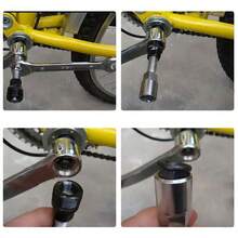 1pc Stainless Steel Mountain Bike Repair Tool, Cassette Lockring Remover & Bottom Bracket Tool - Silver - View 7