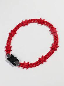 1 件时尚亚克力荆棘链项链带扣，男女通用日常佩戴礼物