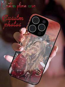 Ốp điện thoại theo chủ đề Giáng sinh thiết kế riêng tương thích với iPhone, làm bằng kính cường lực và vỏ mềm TPU, chống trầy xước, chống vân tay và chống sốc. Lý tưởng làm quà tặng cho bản thân, đối tác, gia đình, bạn bè hoặc bất kỳ dịp nào - màu đen - Xem 1