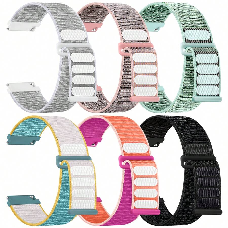 Nylon Uhrenarmband kompatibel mit Galaxy Watch 6/5/4 40mm 44mm/Watch 6 Classic 43mm 47mm/Watch 5 Pro 45mm/Watch 4 Classic 42mm 46mm, 20mm 22mm Schnellverschluss Ersatz Sportarmband, als Geschenk für Studenten zur Rückkehr in die Schule