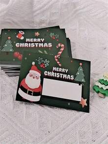 30pcs 30-Piece Santa & Tree Scratch-Off Cards: DIY Holiday Gift Tickets & Party Prizes With Scratch Stickers - Green - View 12