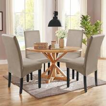 1 szt./4 szt./6 szt. 6 szt. pokrowców na krzesła do jadalni, bardzo elastyczny zdejmowany zmywalny pokrowiec na krzesło na przyjęcie domowe, hotel, wesele, jednolity kolor szczotkowany i bardzo elastyczny pokrowiec na krzesło, zestaw 6 pokrowców na krzesła do jadalni, elastyczny jednolity kolor pokrowców na krzesła Parsons Spandex zdejmowany zmywalny pokrowiec na krzesło kuchenne