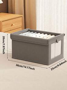 1 件无纺布衣柜收纳袋，大容量防尘防潮衣服收纳袋，便携式可折叠家用储物容器，适用于床上用品、衣物，适用于卧室 - 灰色 - 查看 7