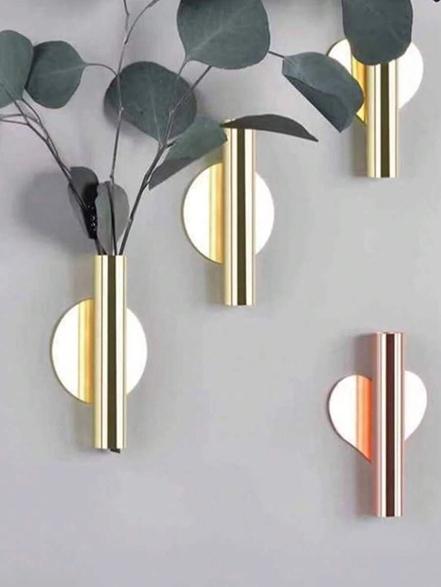 1 lọ hoa kim loại trang trí tường phong cách Bắc Âu dễ lắp đặt - Không cần khoan, cắm hoa giả trong nhà - 1 cái - Xem 1