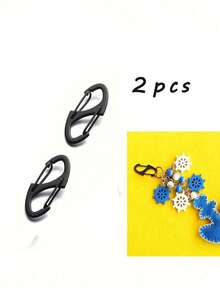 Bộ khóa kéo ba lô 2/4/6 chiếc, Kẹp khóa kéo chống trộm, Móc khóa kim loại đa năng Carabiner chữ S, Khóa kéo dễ kéo, Mặt dây chuyền móc chìa khóa chống thất lạc, Khóa kim loại di động hình chữ S để cắm trại và đi bộ đường dài ngoài trời, Phụ kiện DIY thủ công cho phụ nữ - Nhiều màu - Xem 9