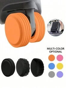 Bộ 4 phụ kiện du lịch, Bảo vệ bánh xe hành lý, Chống sốc, Bảo vệ bánh xe cốp xe bằng silicon chống ồn và im lặng, Vỏ bảo vệ toàn diện cho bánh xe hành lý, Vỏ bánh xe hành lý kiểu mới, Vỏ bảo vệ bánh xe hành lý bằng silicon chống ồn và im lặng, Phụ kiện du lịch thiết thực và thời trang, Làm quà tặng cho gia đình, bạn bè và những người thân yêu - Nhiều màu - Xem 1